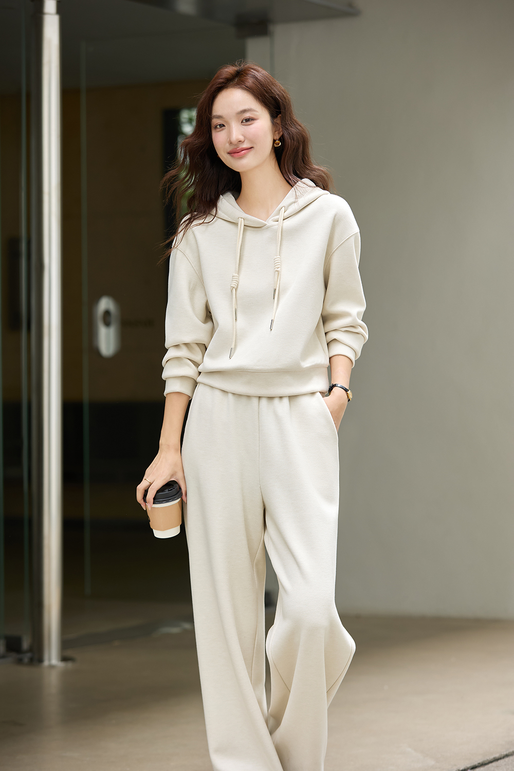 Casual Sports Hoodie Set