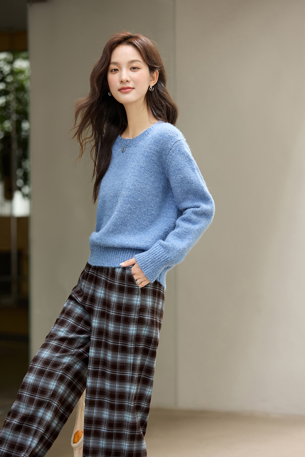 Blue-Brown Casual Set
