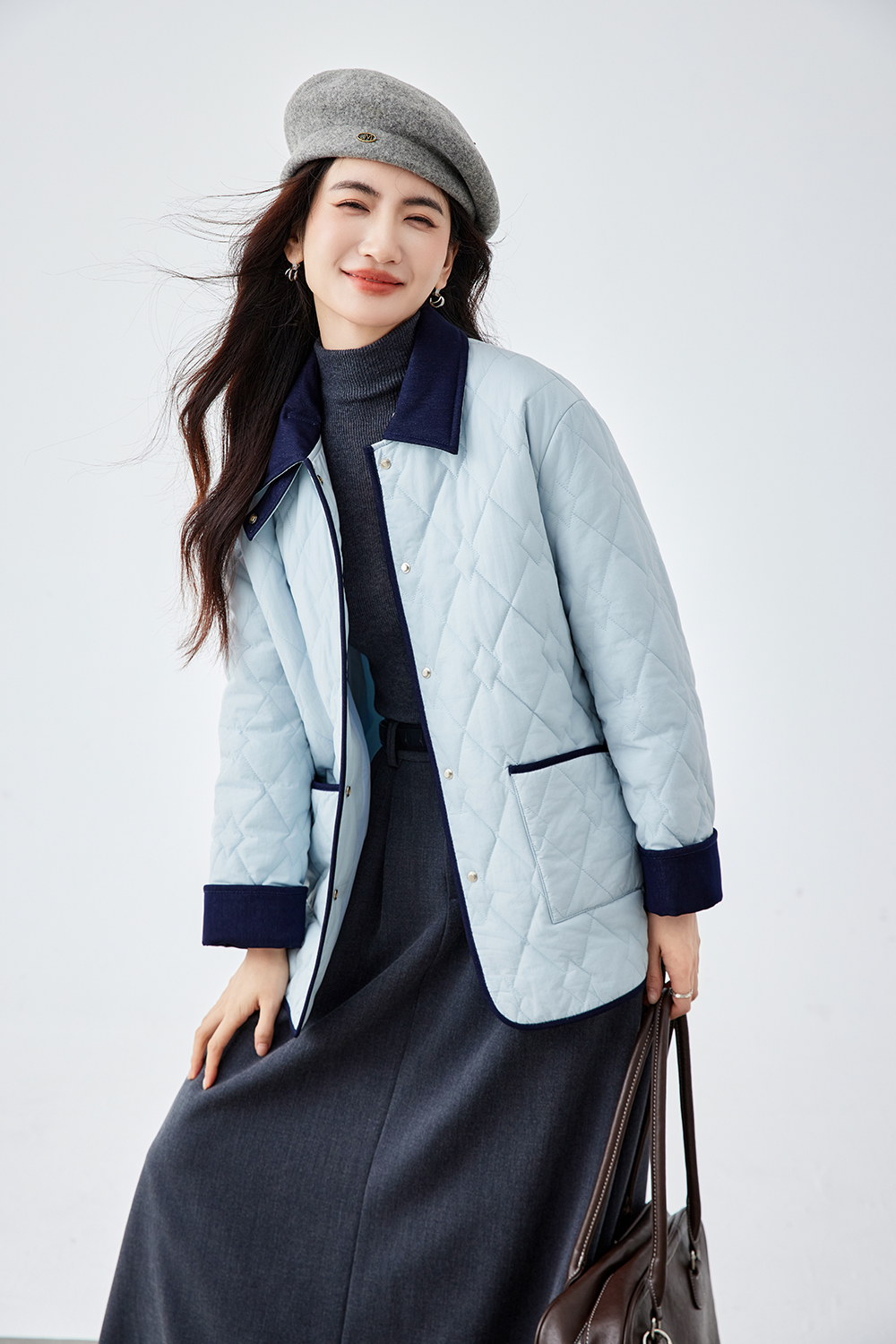 Diamond-Quilted Cotton Jacket