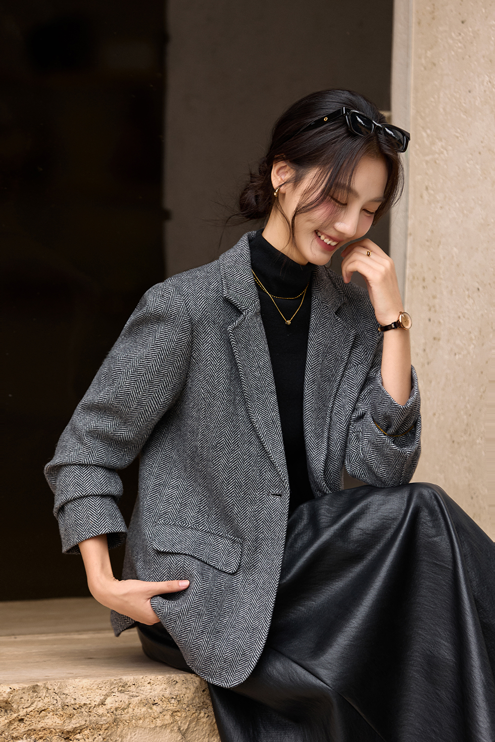 Grey woolen blazer
