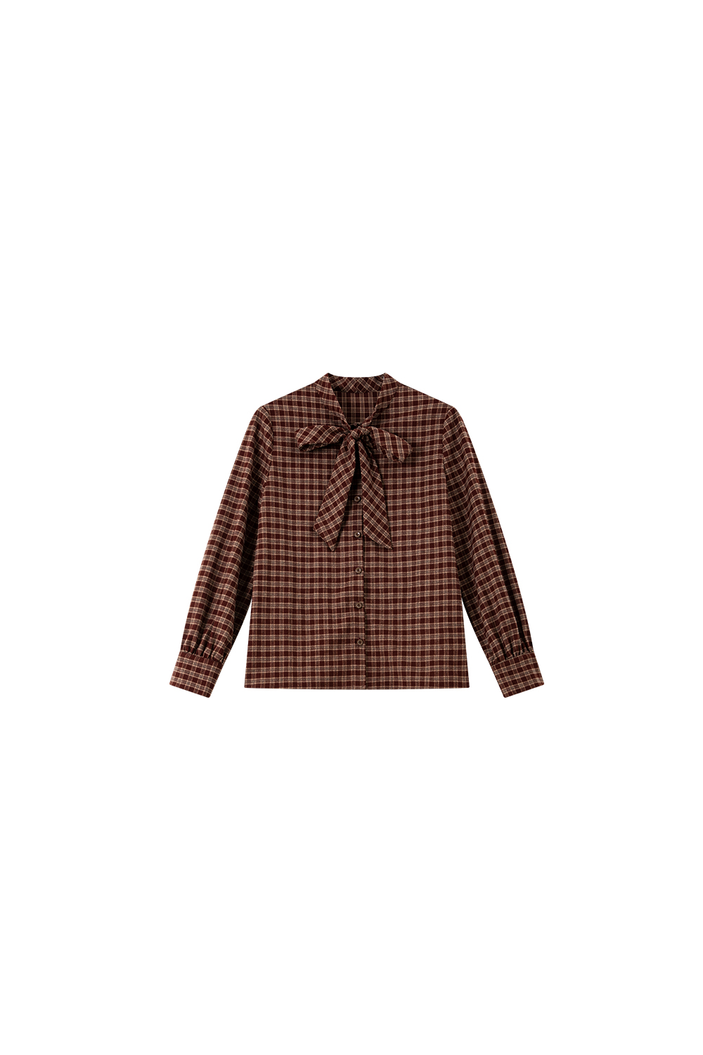 Coffee-colored vintage plaid shirt