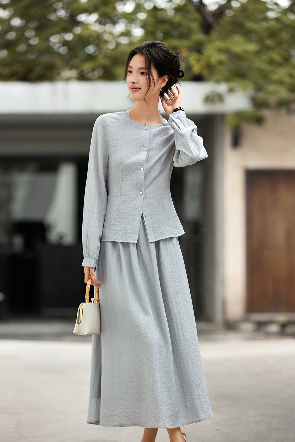 Textured Knit Cardigan & Trousers Lounge Set-VIMLYSTORE