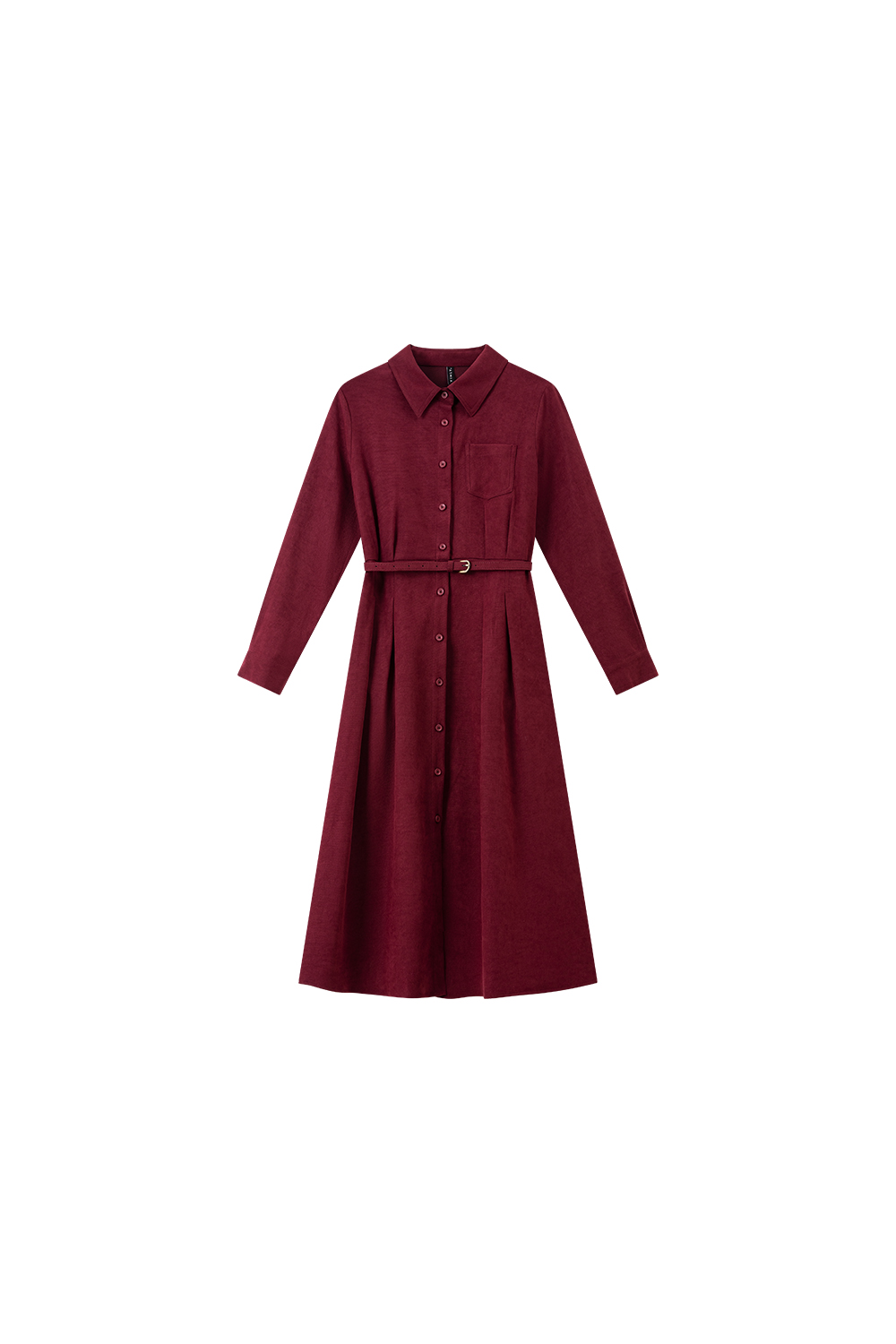 French Vintage Lapel Slimming Shirt Dress-VIMLYSTORE