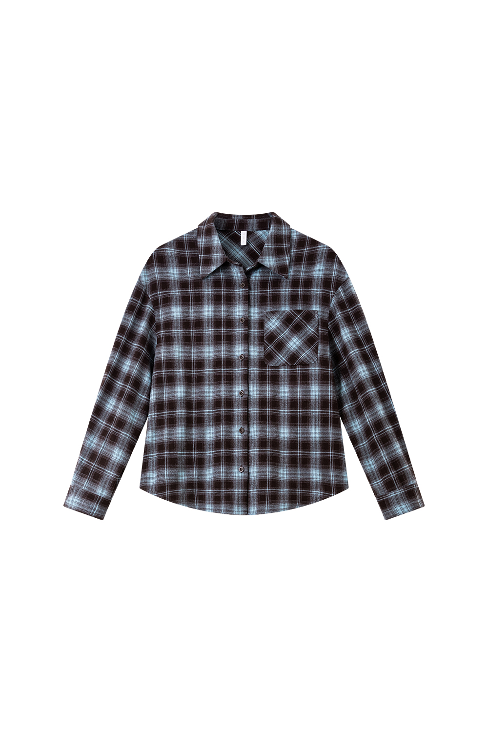 Blue & Brown Plaid Shirt for Casual Wear-VIMLYSTORE