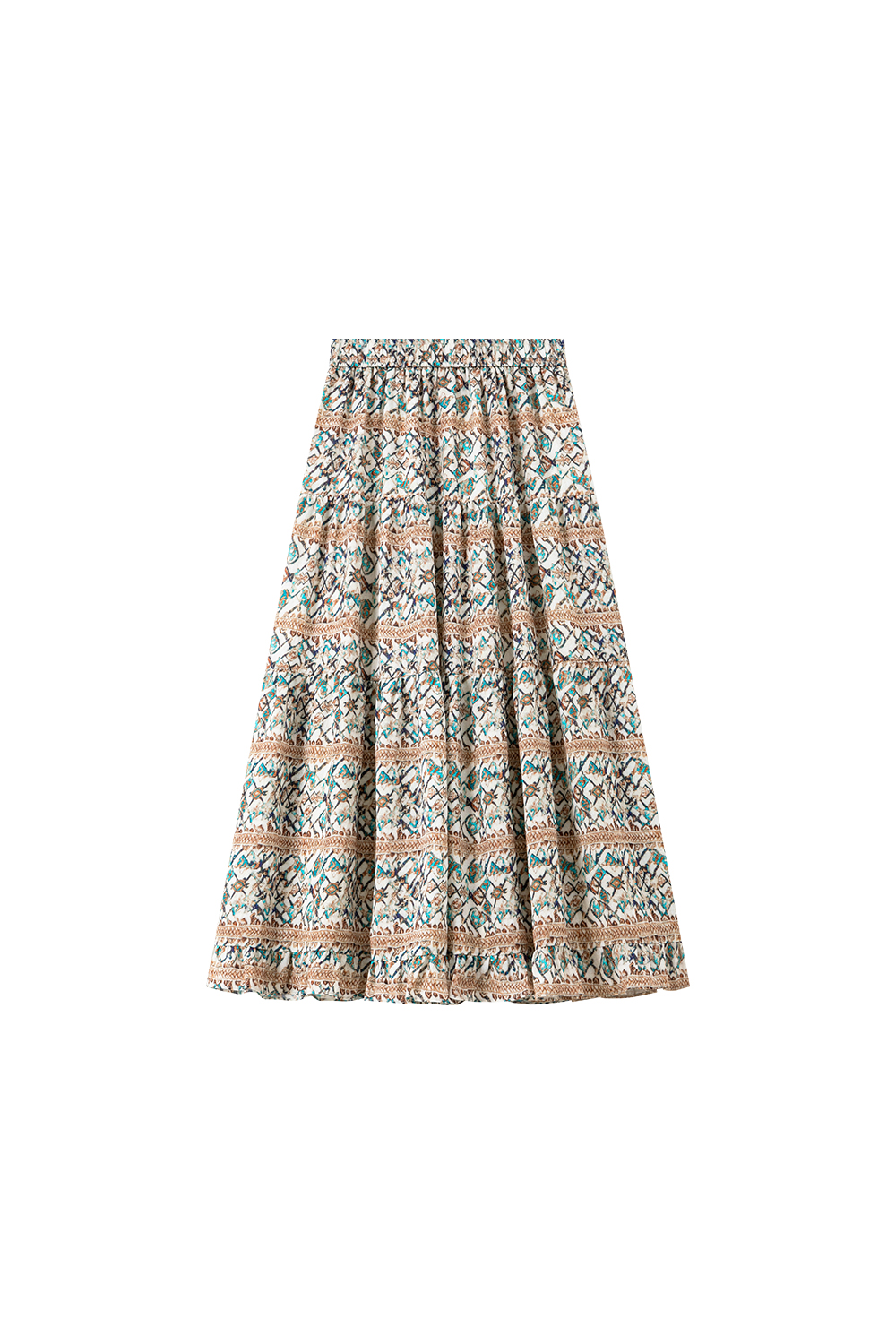 Vacation Style Floral Print Tiered Skirt-VIMLYSTORE