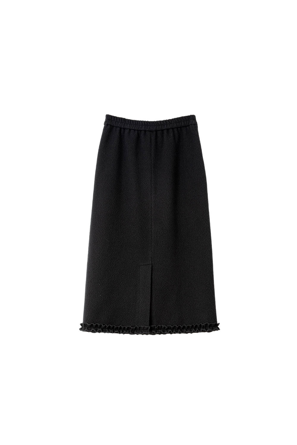 Textured Ruffle Trim Long Skirt-VIMLYSTORE