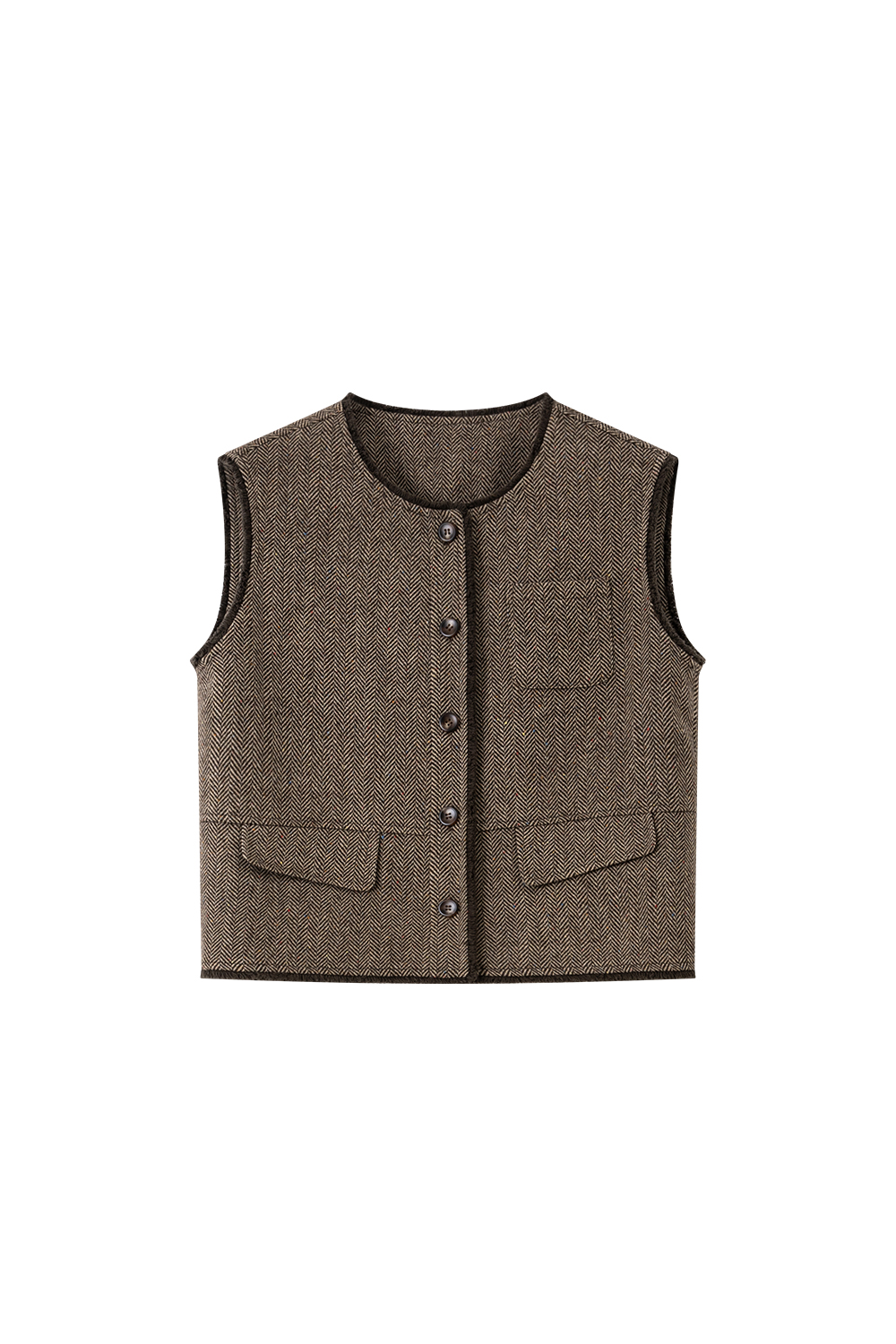 Round Neck Vest A-Line Long Skirt Set-VIMLYSTORE