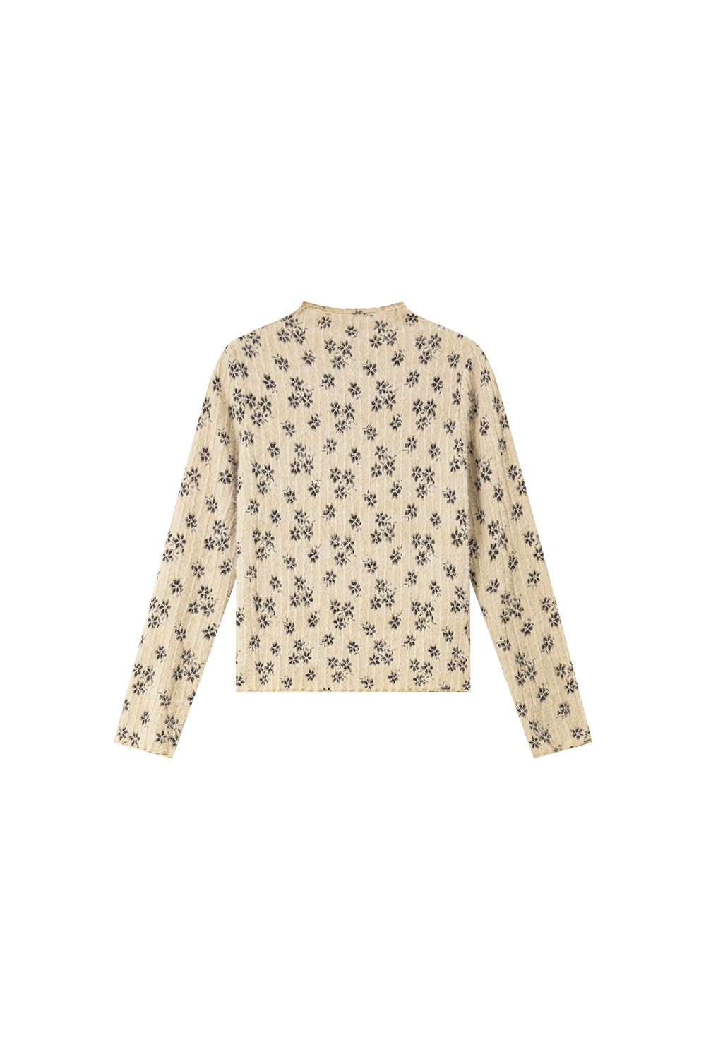 Lace-patterned suede base layer shirt-VIMLYSTORE