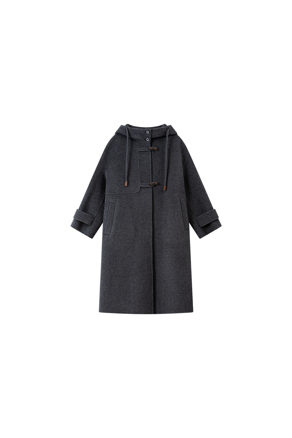 Reversible Hooded Woolen Overcoat-VIMLYSTORE