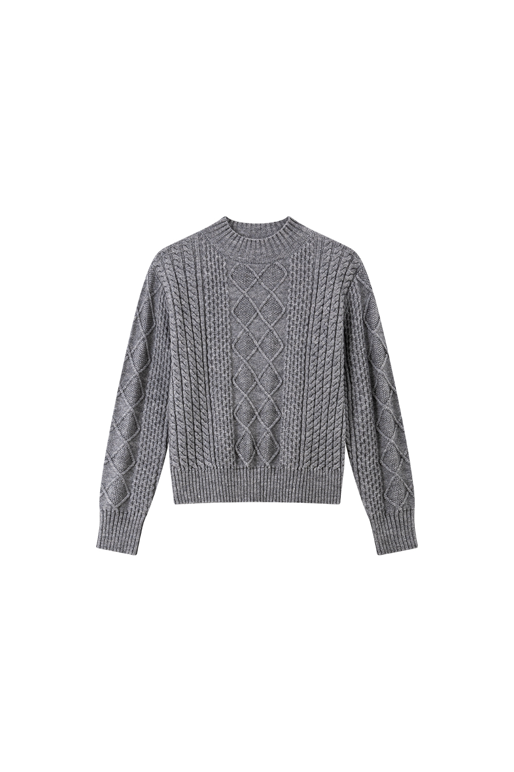 Argyle Mock-Neck Sweater