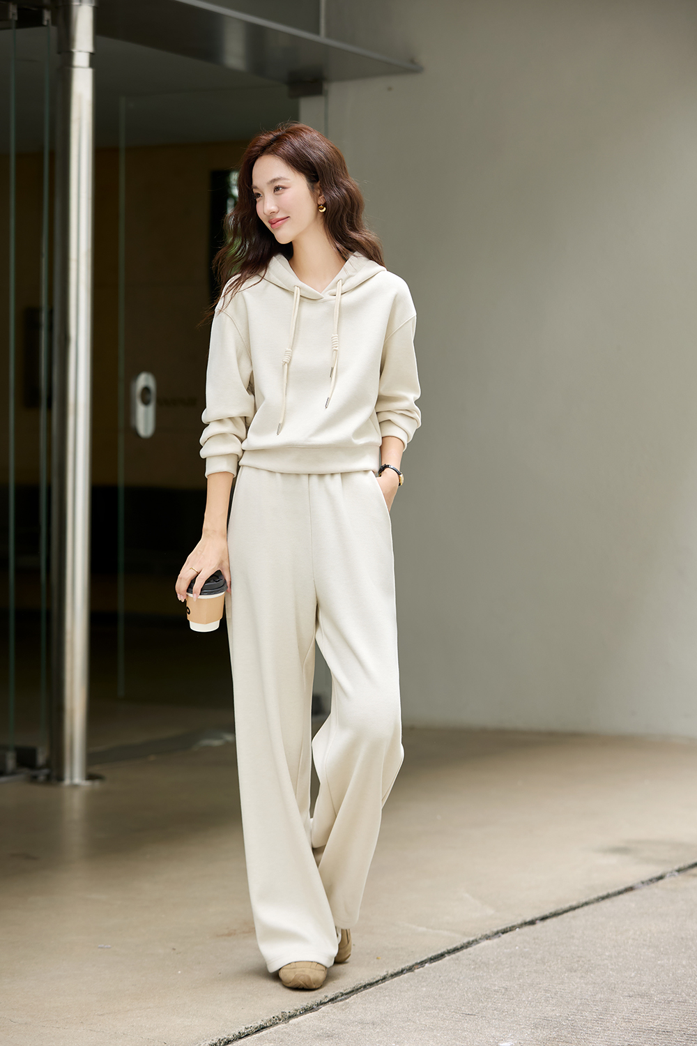 Casual Sports Hoodie Set