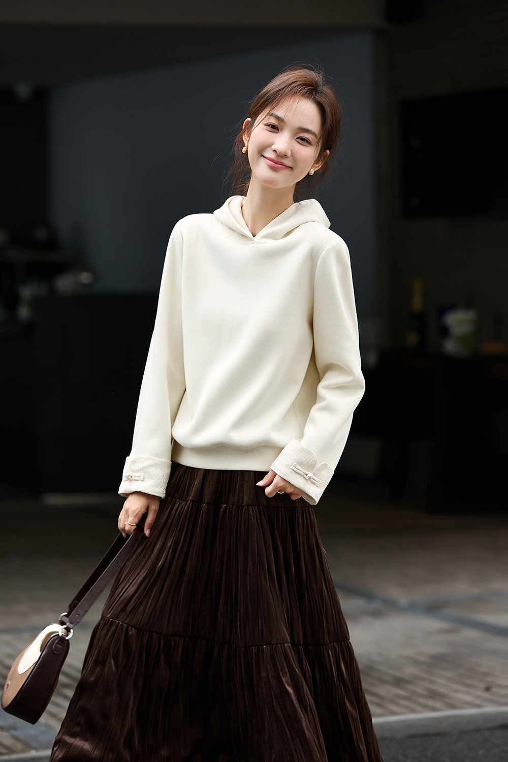 Chinese-Style Hooded Sweatshirt