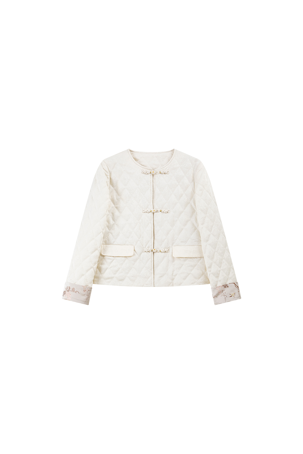 Chinese-Style Jacquard Cotton Padded Jacket