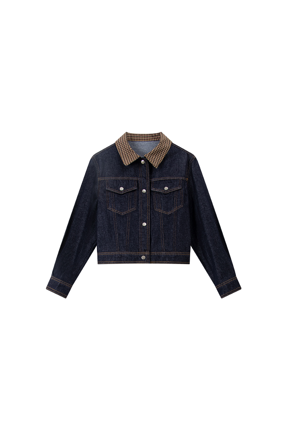 Retro Lapel Washed Denim Jacket