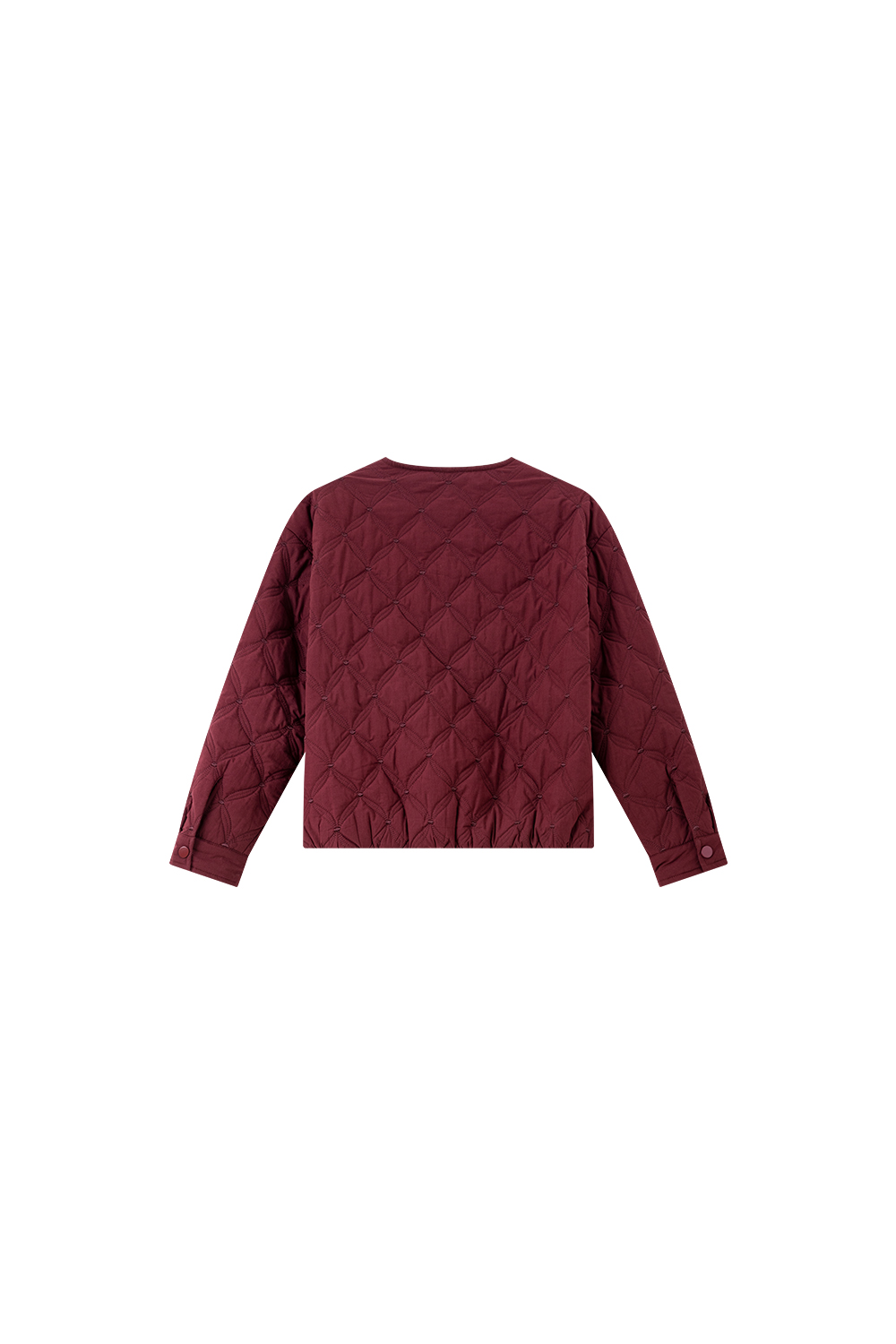 Crewneck Diamond-Quilted Cotton Jacket