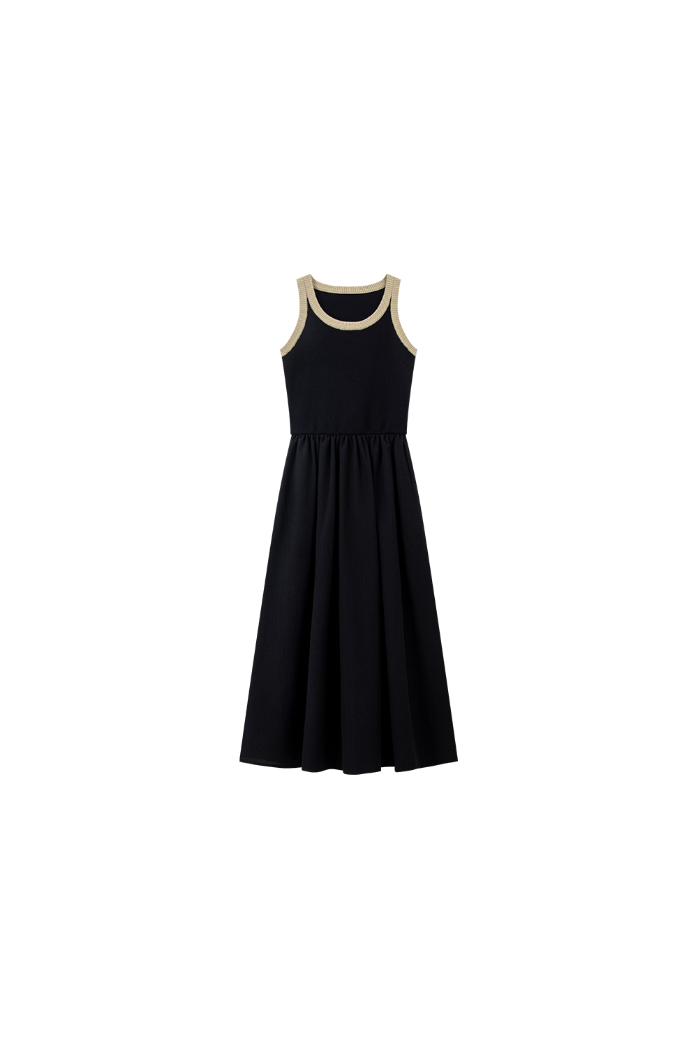 Black-Khaki Vest Dress Set