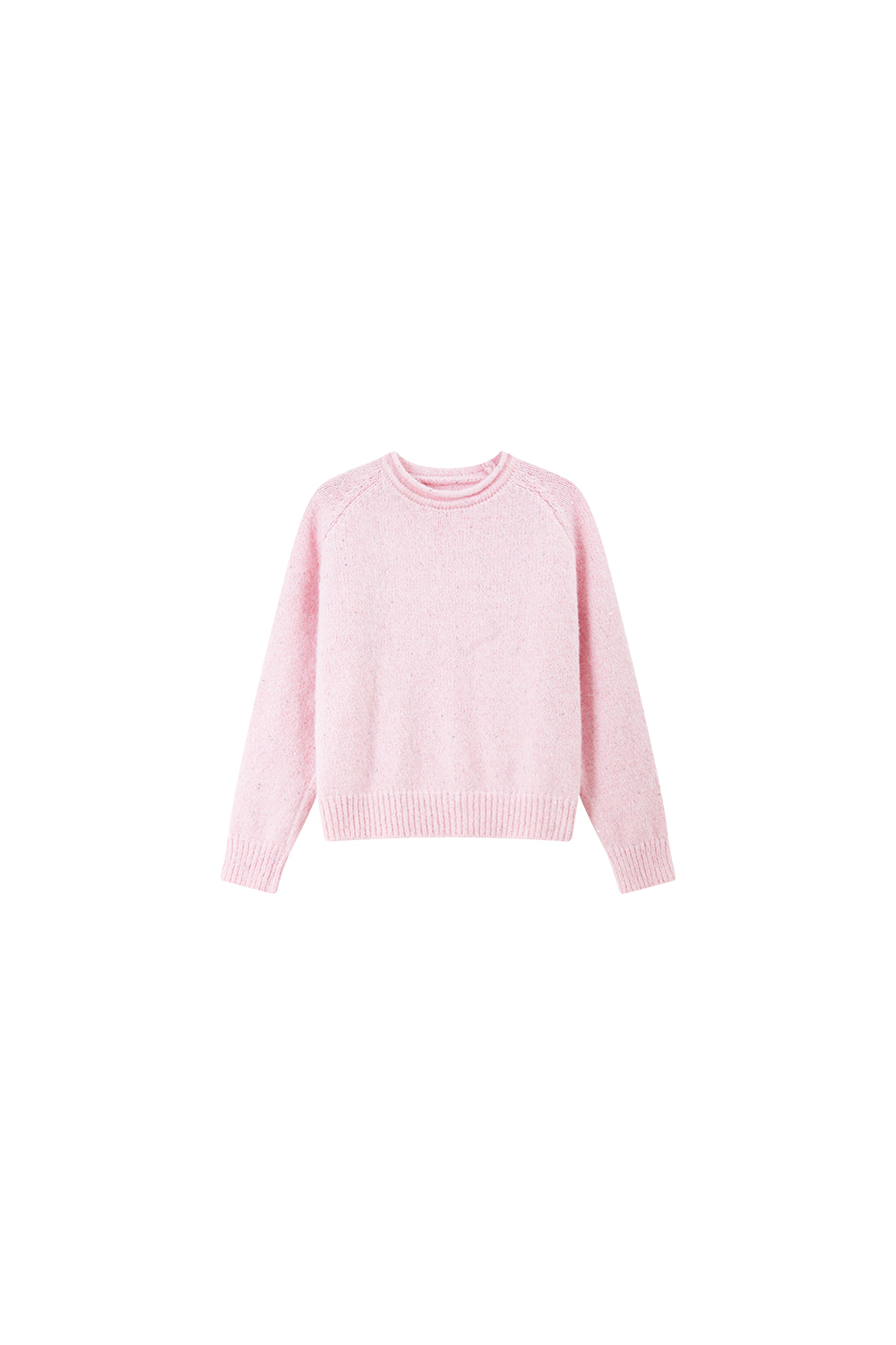 Pink fine - shimmer crew - neck sweater