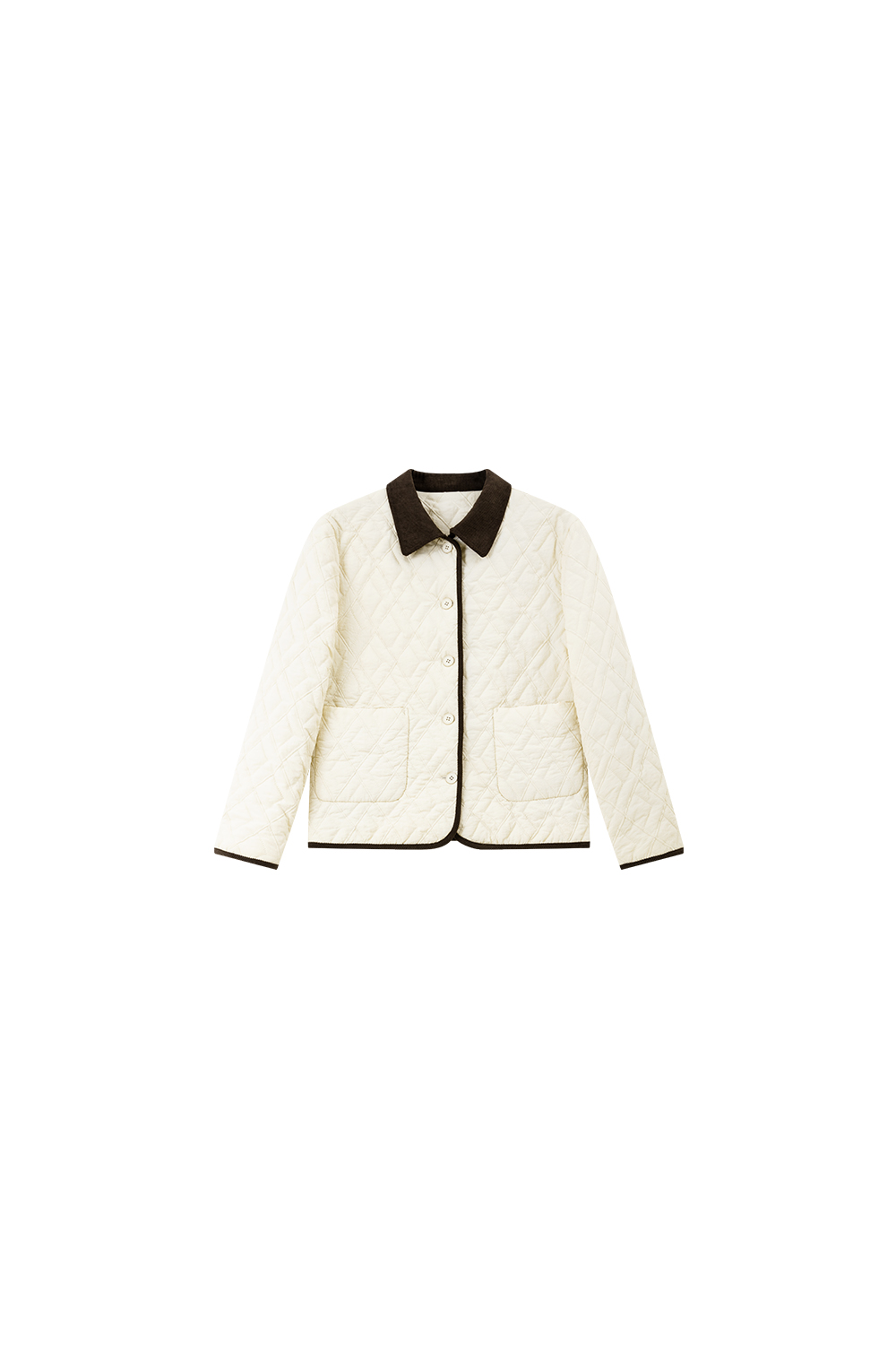 Collared Lightweight Quilted Coat