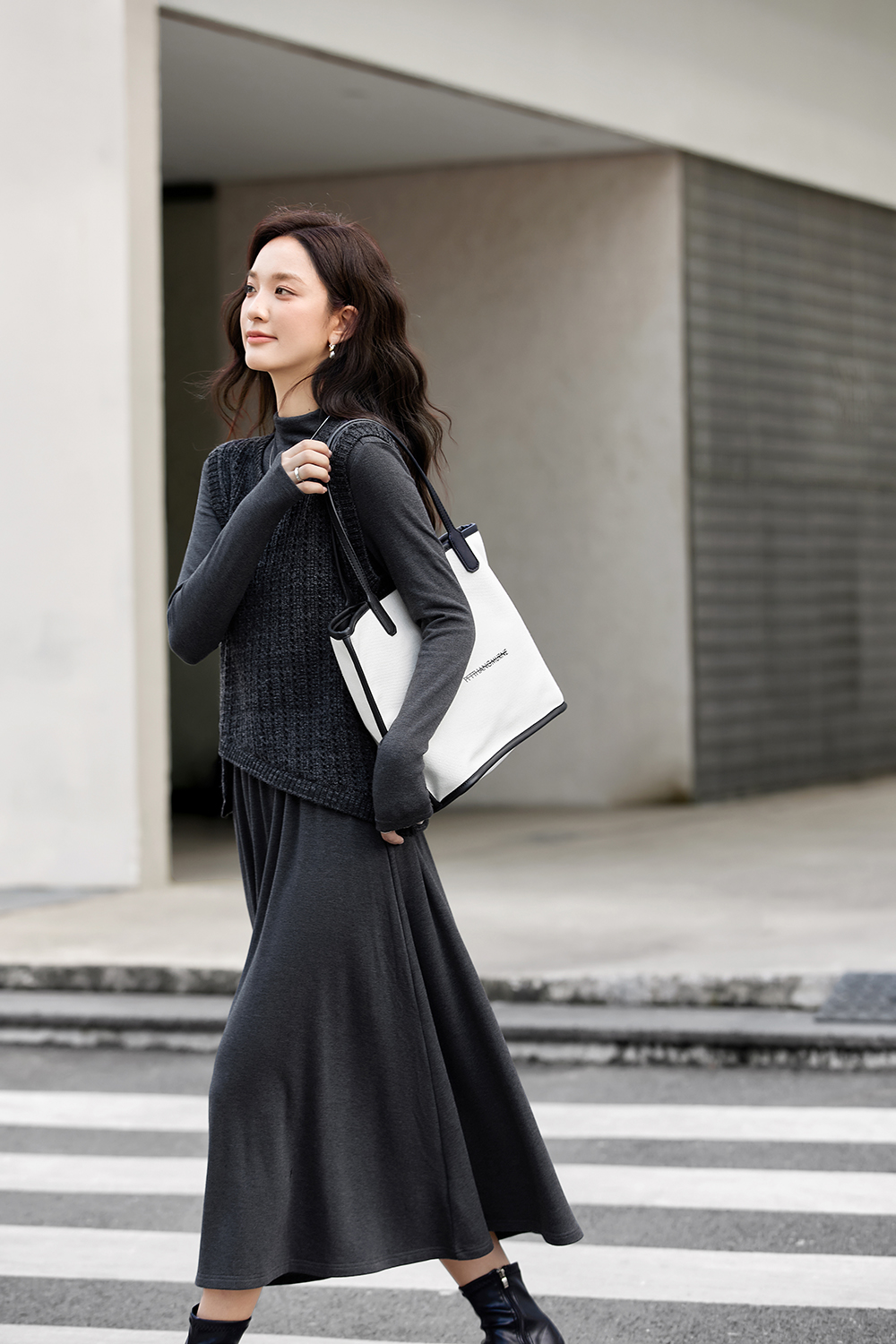 Irregular vest knitted dress two-piece suit-VIMLYSTORE