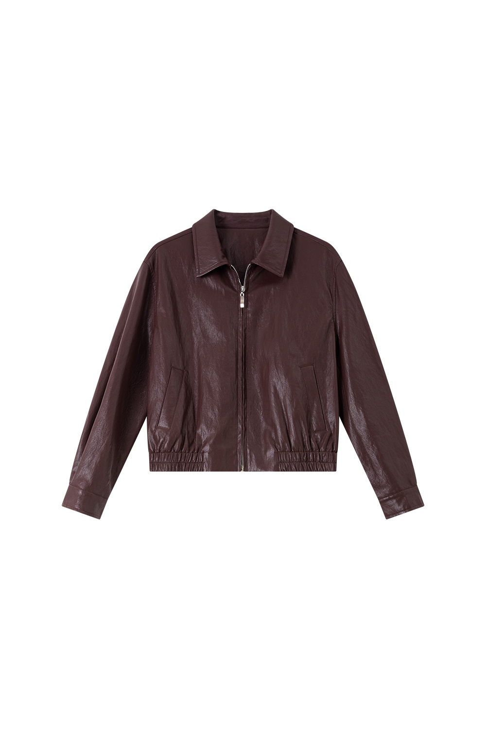 Hong Kong-Chic Cropped Faux Leather Moto Jacket-VIMLYSTORE