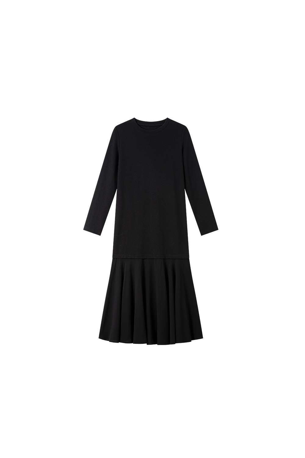 Paneled Seamwork Belted Shirt Dress-VIMLYSTORE