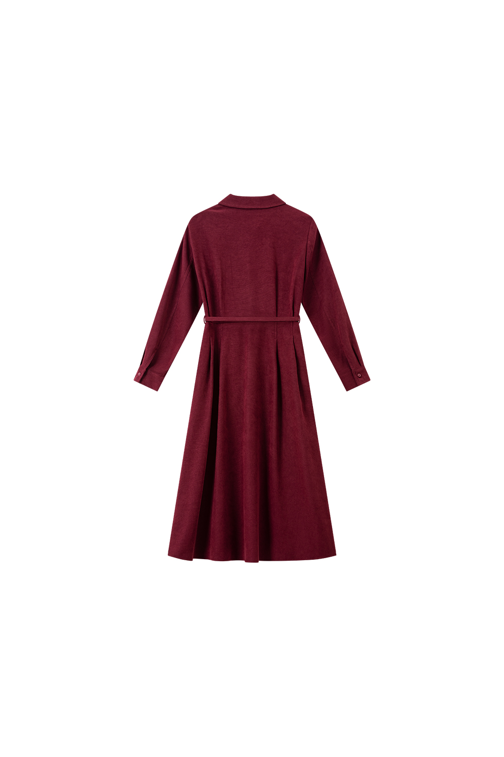 French Vintage Lapel Slimming Shirt Dress-VIMLYSTORE