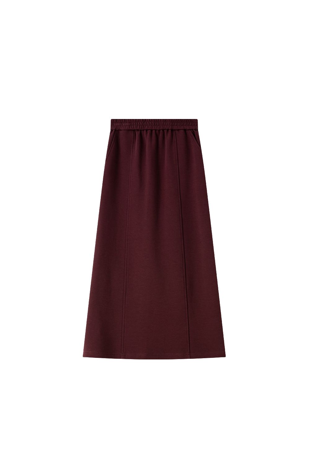 Preppy Style Lapel Color-Block Top with Slit Long Skirt Two-Piece Set-VIMLYSTORE