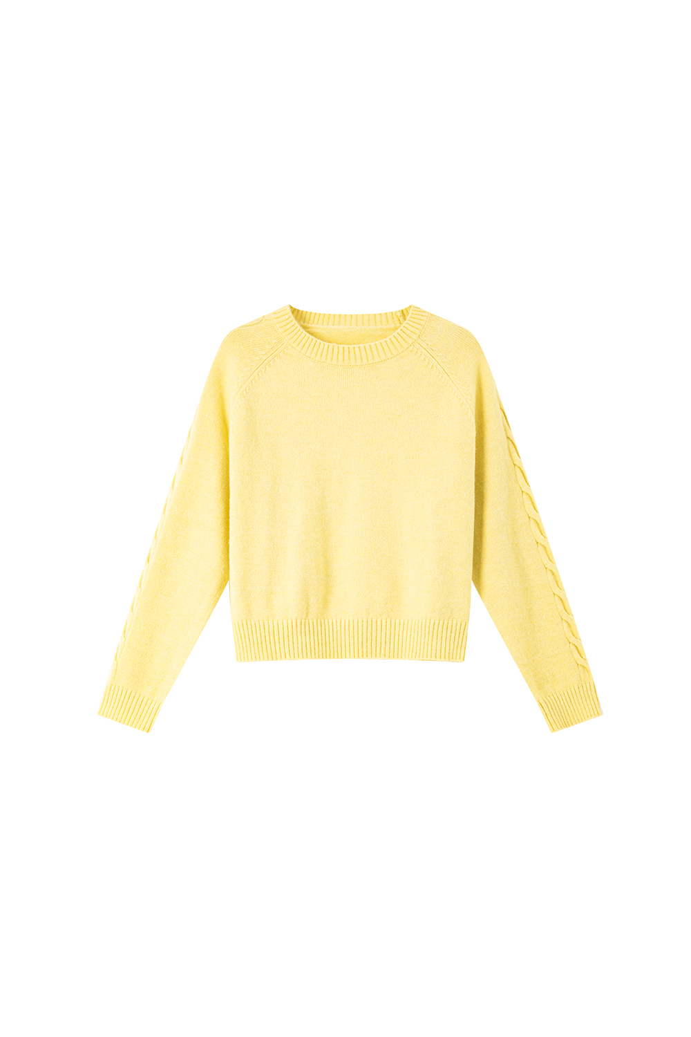 Cable Knit Crewneck Pullover Sweater-VIMLYSTORE