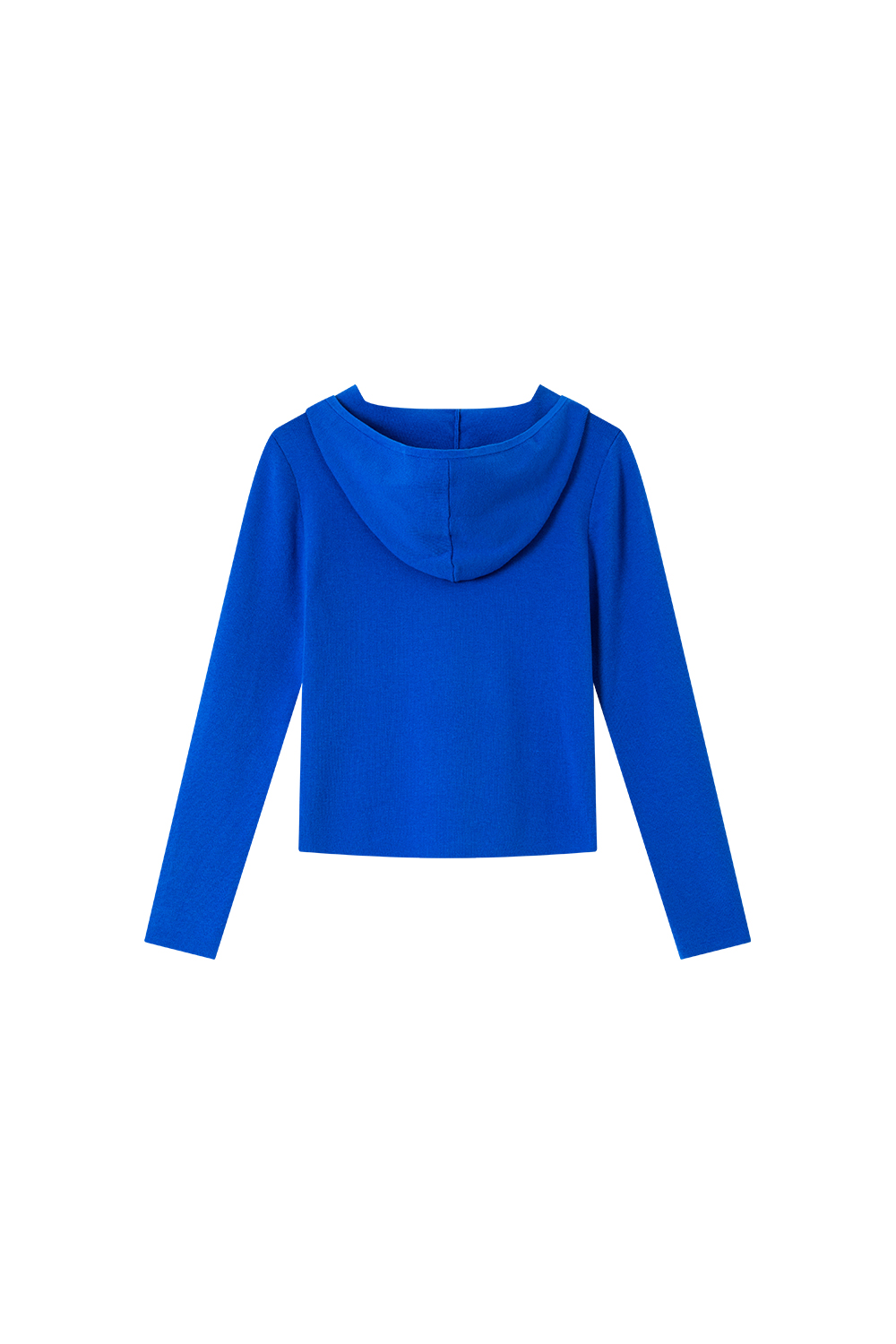 Wool-Blend Hooded Longline Knit Top-VIMLYSTORE