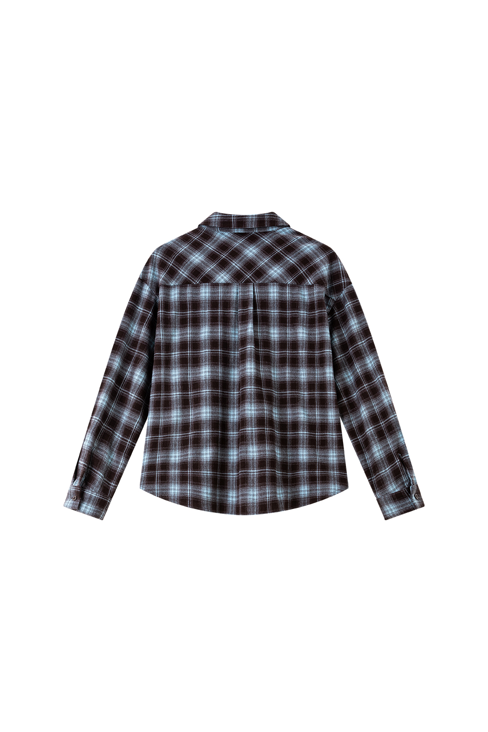 Blue & Brown Plaid Shirt for Casual Wear-VIMLYSTORE