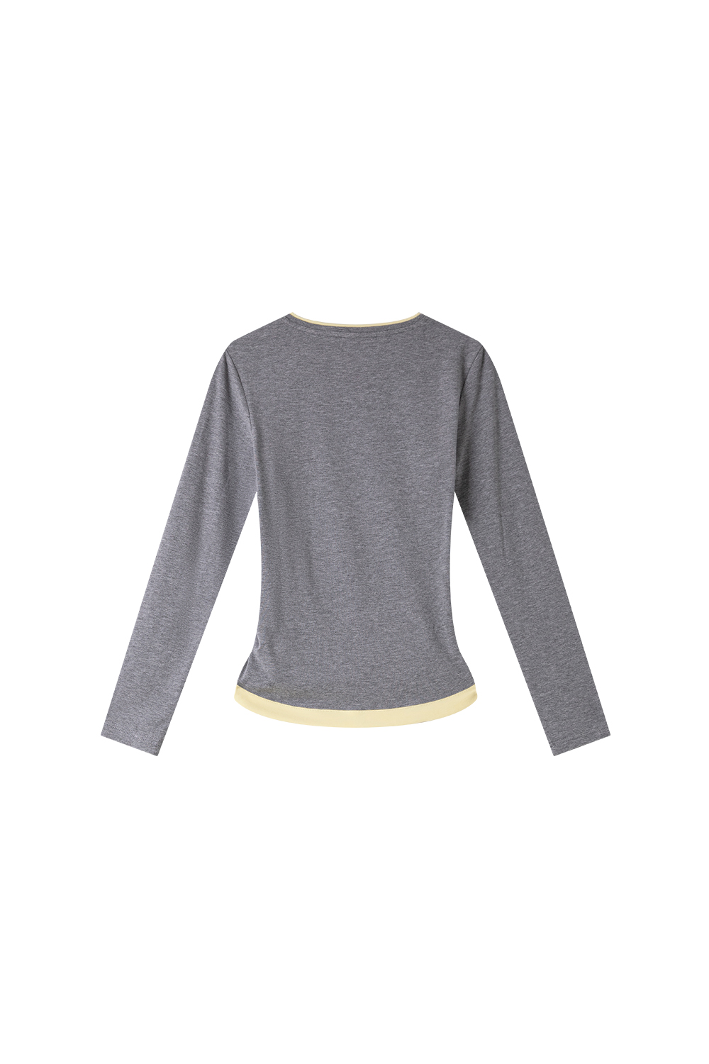 Fake Two-Piece Waist-Tying Long Sleeve T-Shirt-VIMLYSTORE