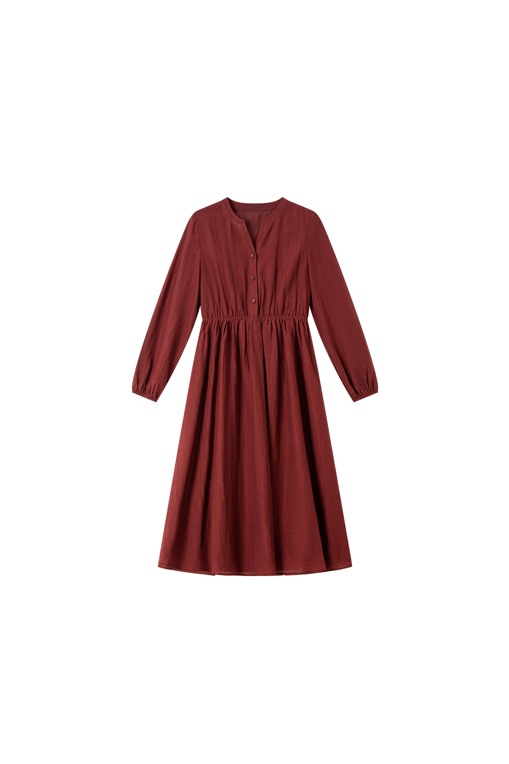 French red elegant dress-VIMLYSTORE