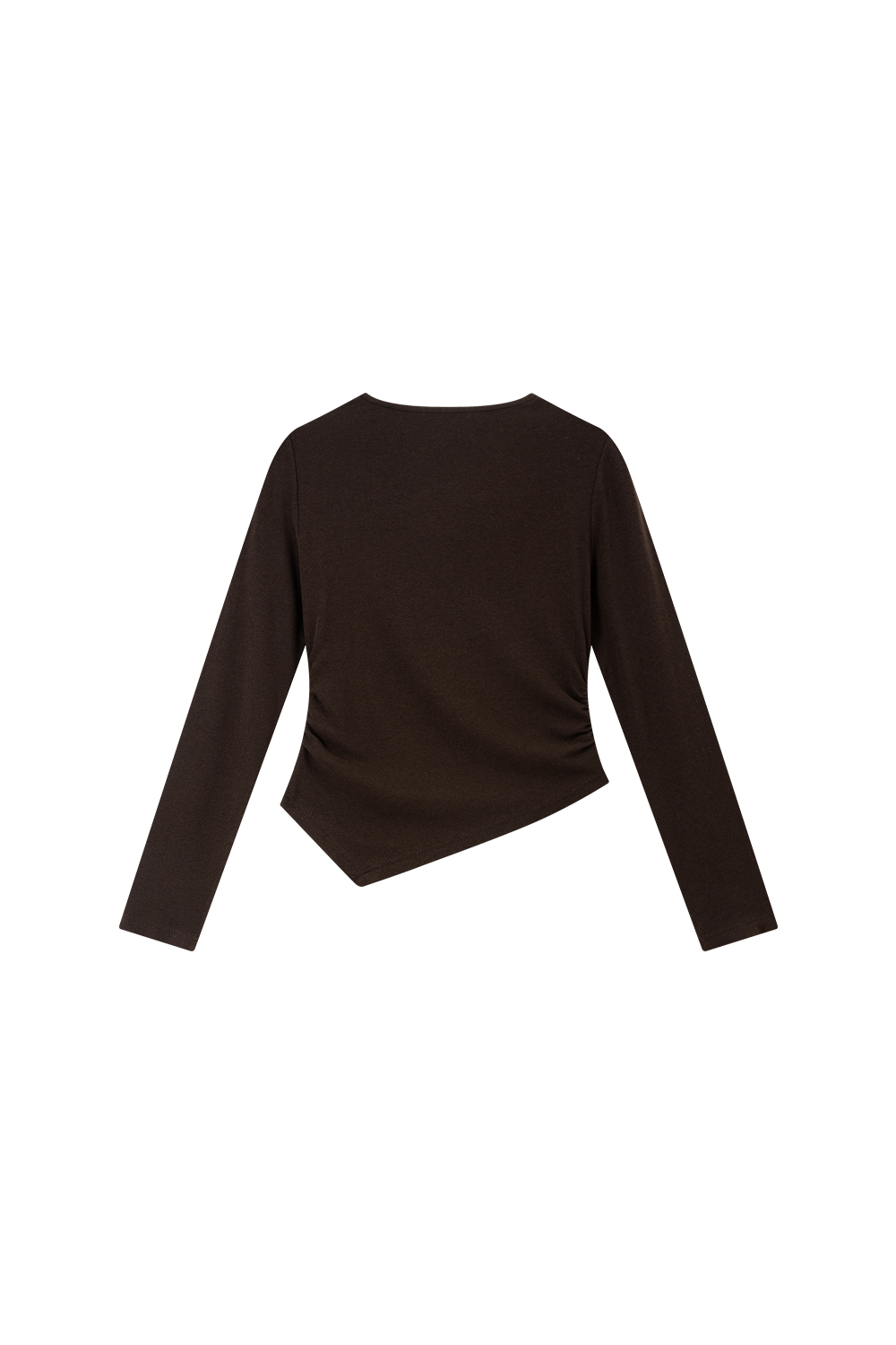 Asymmetric Notched Collar Fitted Top-VIMLYSTORE