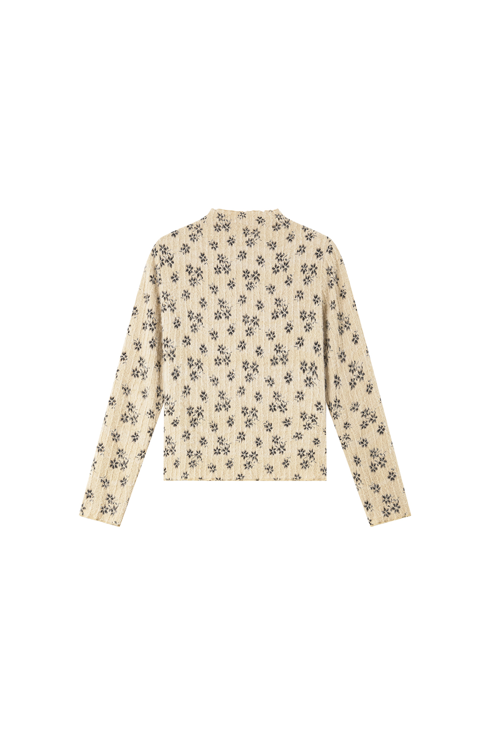 Lace-patterned suede base layer shirt-VIMLYSTORE