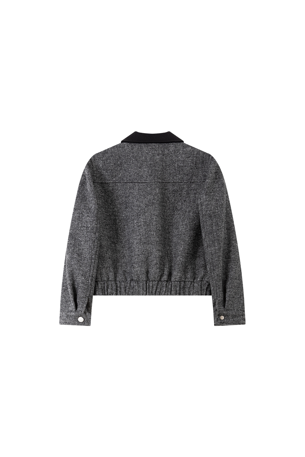 Vintage Gray Flecked Wool-Blend Coat-VIMLYSTORE