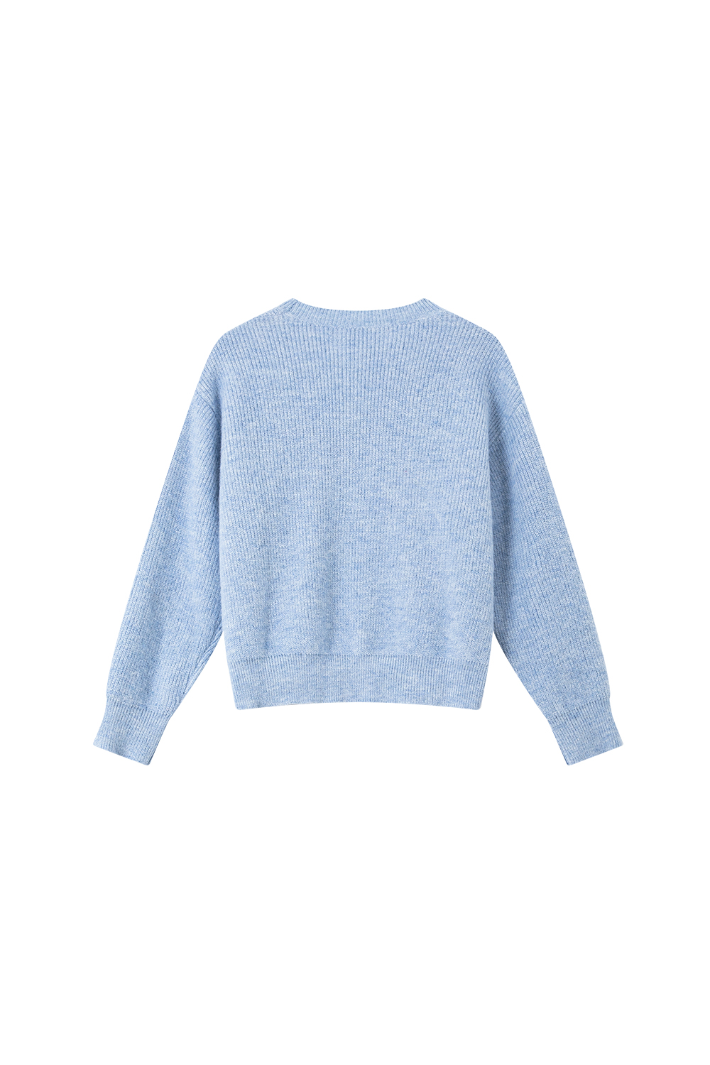 Blue Rose Embroidered Oversized Knit-VIMLYSTORE
