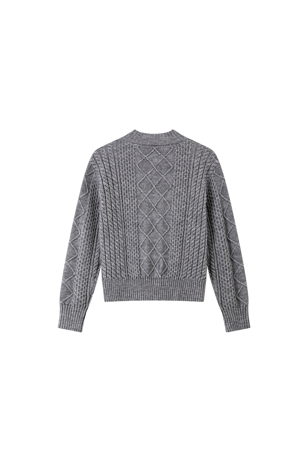 Argyle Mock-Neck Sweater