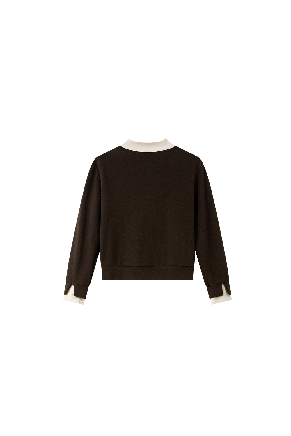 Brown Fake Two-Piece Set