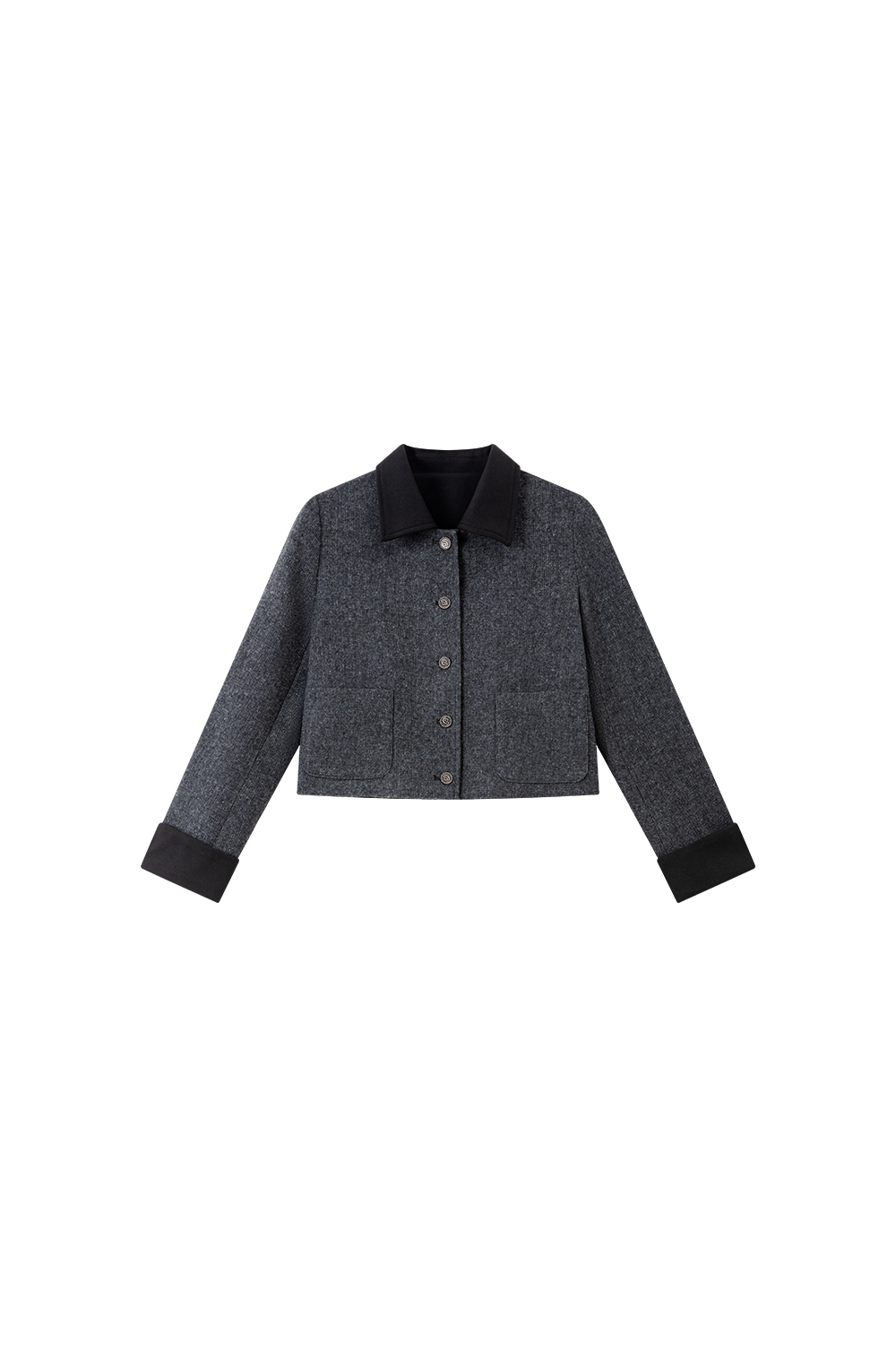 Gray Knitted & Woolen Set