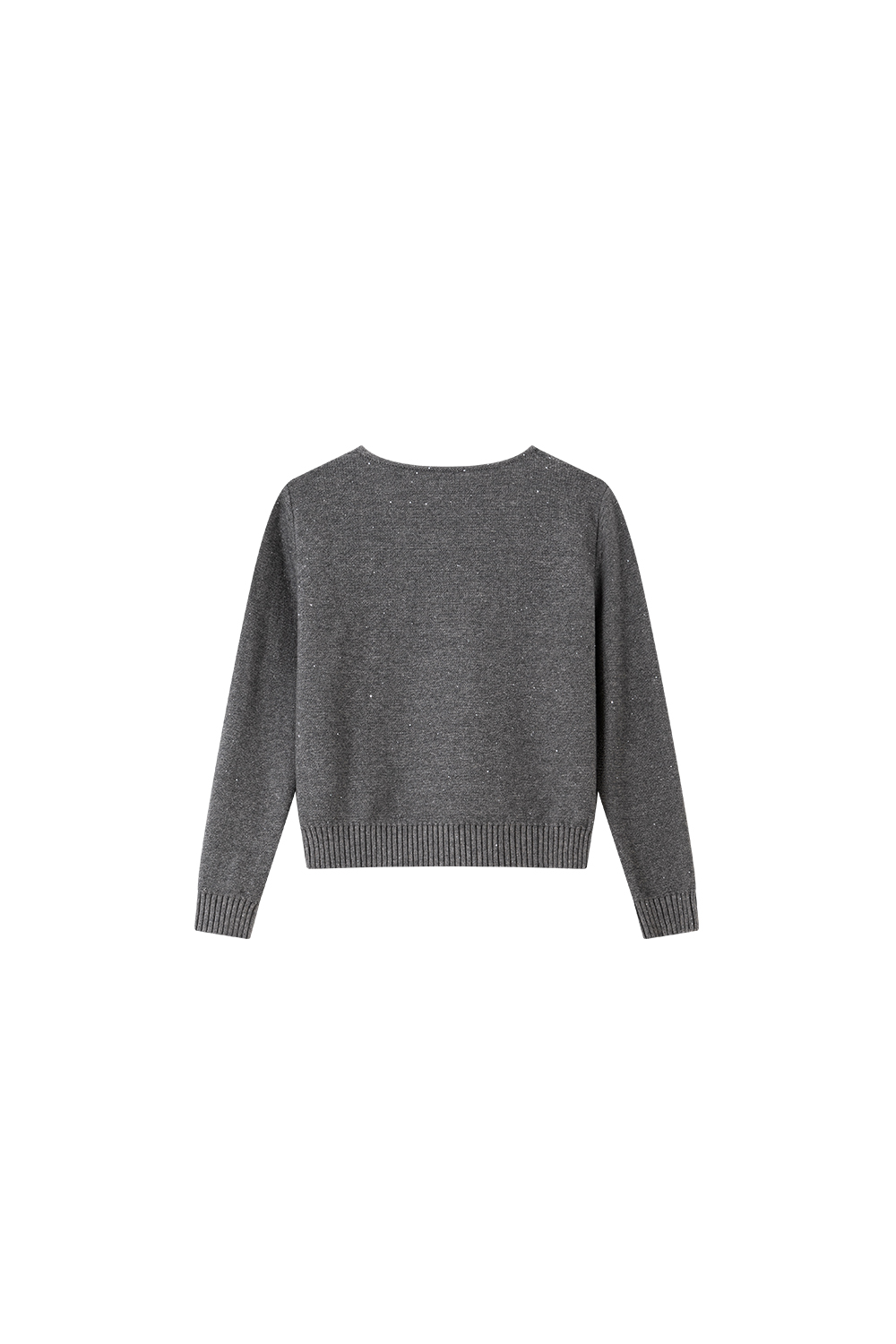 Grey Casual Knitted Suit Set