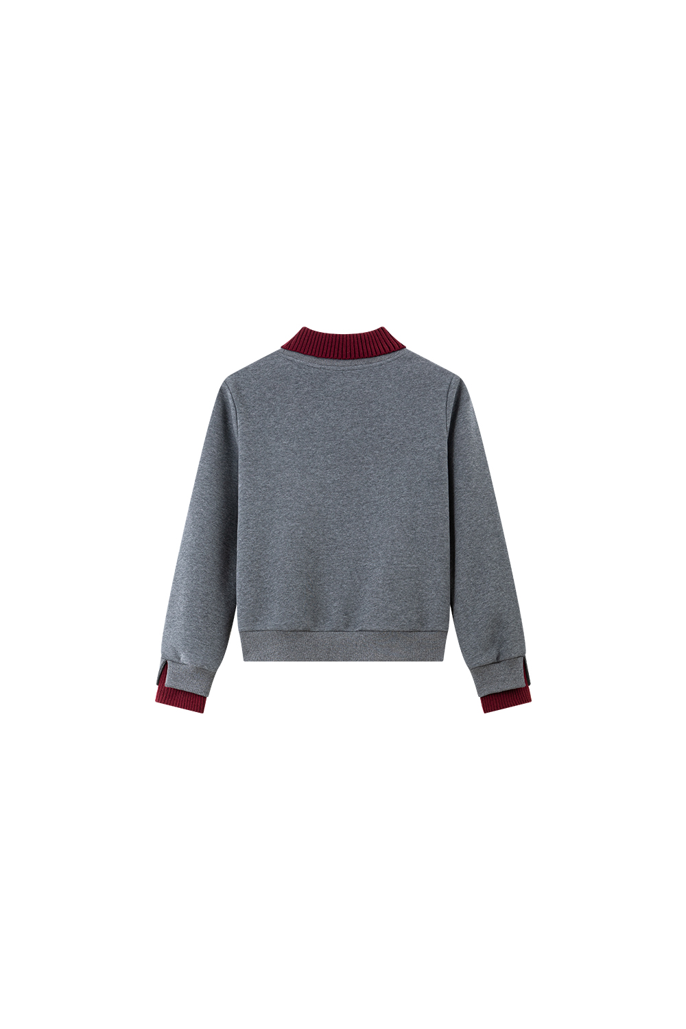 Color-Blocked Layered-Look Turtleneck Hoodie