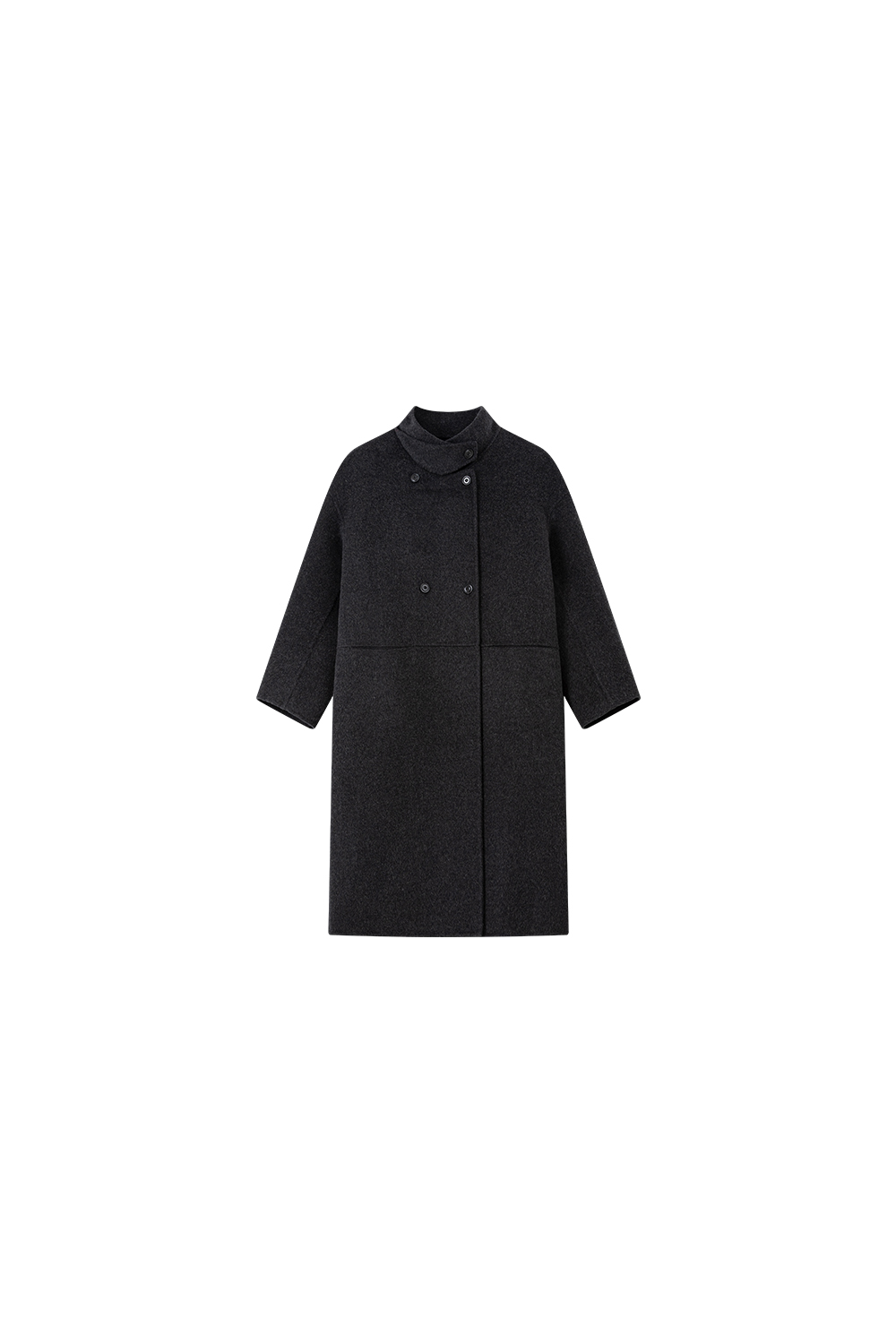 Warm Stand-Collar Long Overcoat