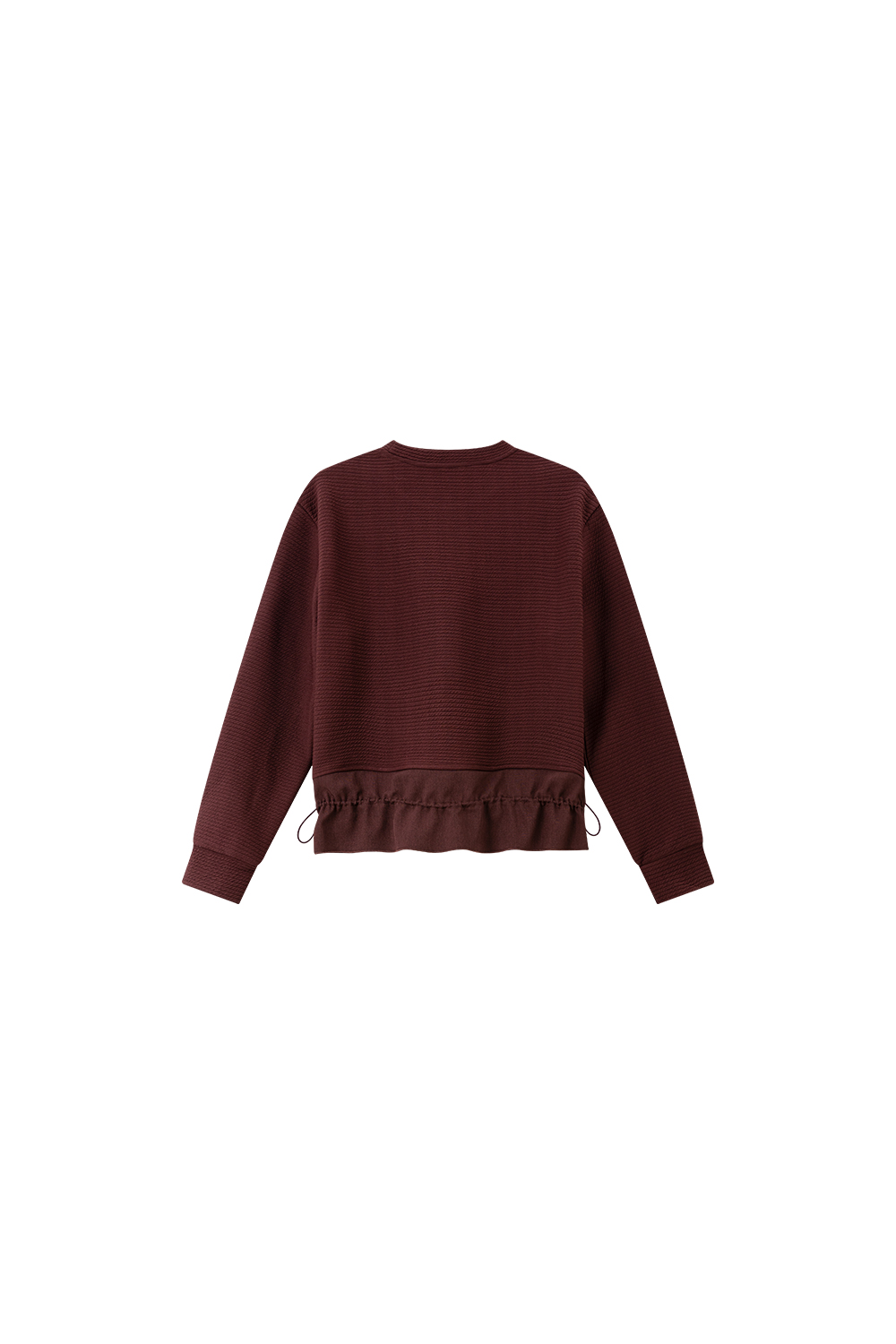 Drawstring Patchwork Casual Sweatshirt