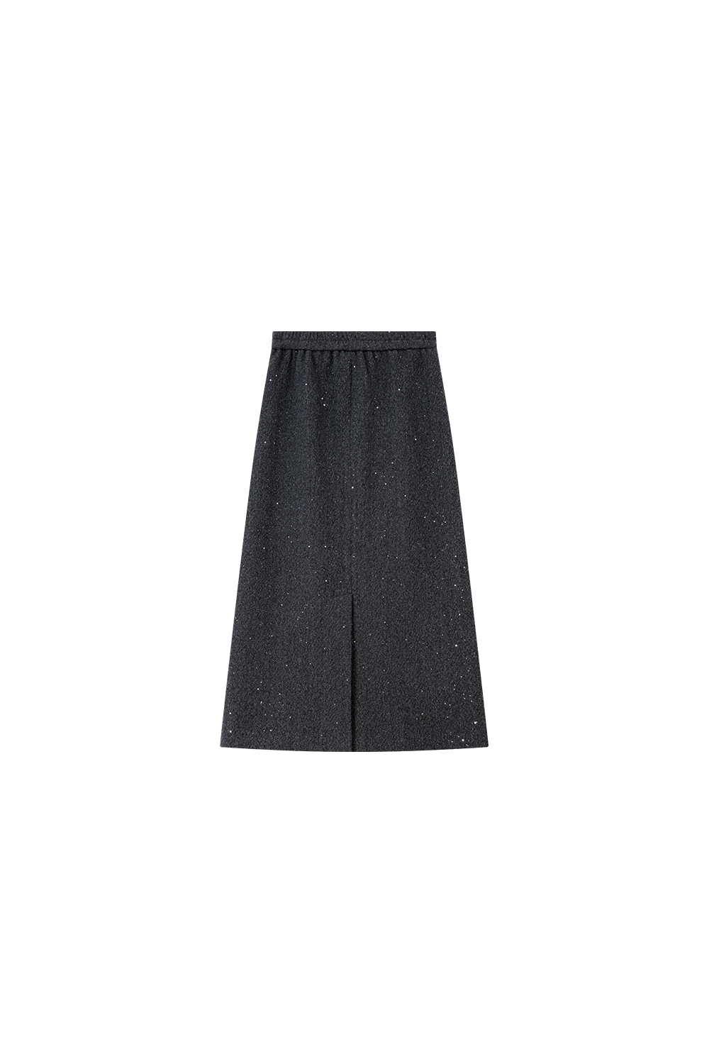 Gray Shimmer Midi Skirt