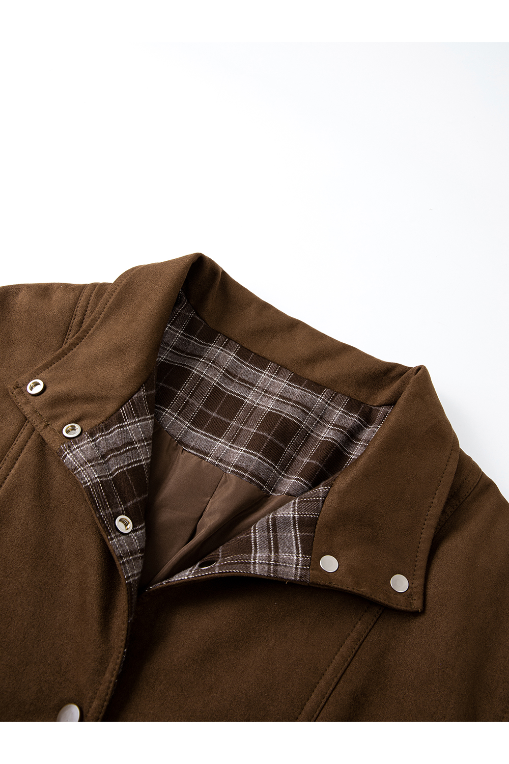 Color-block stand collar padded jacket