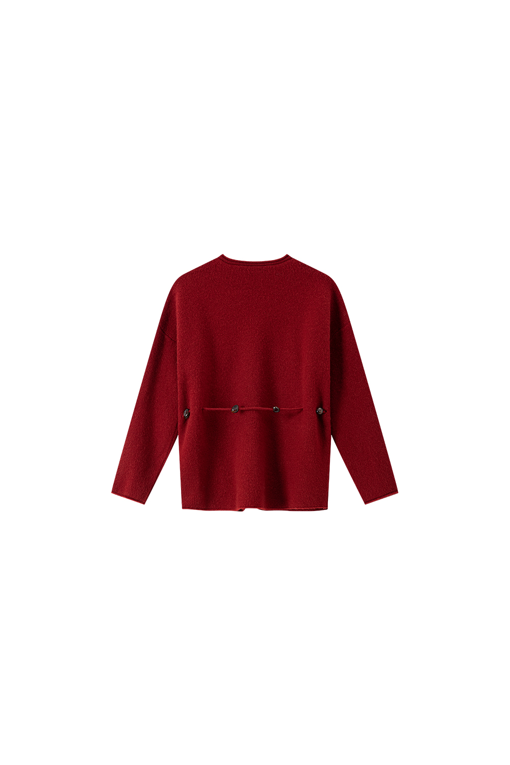 Red Slouchy Crew Neck Sweater