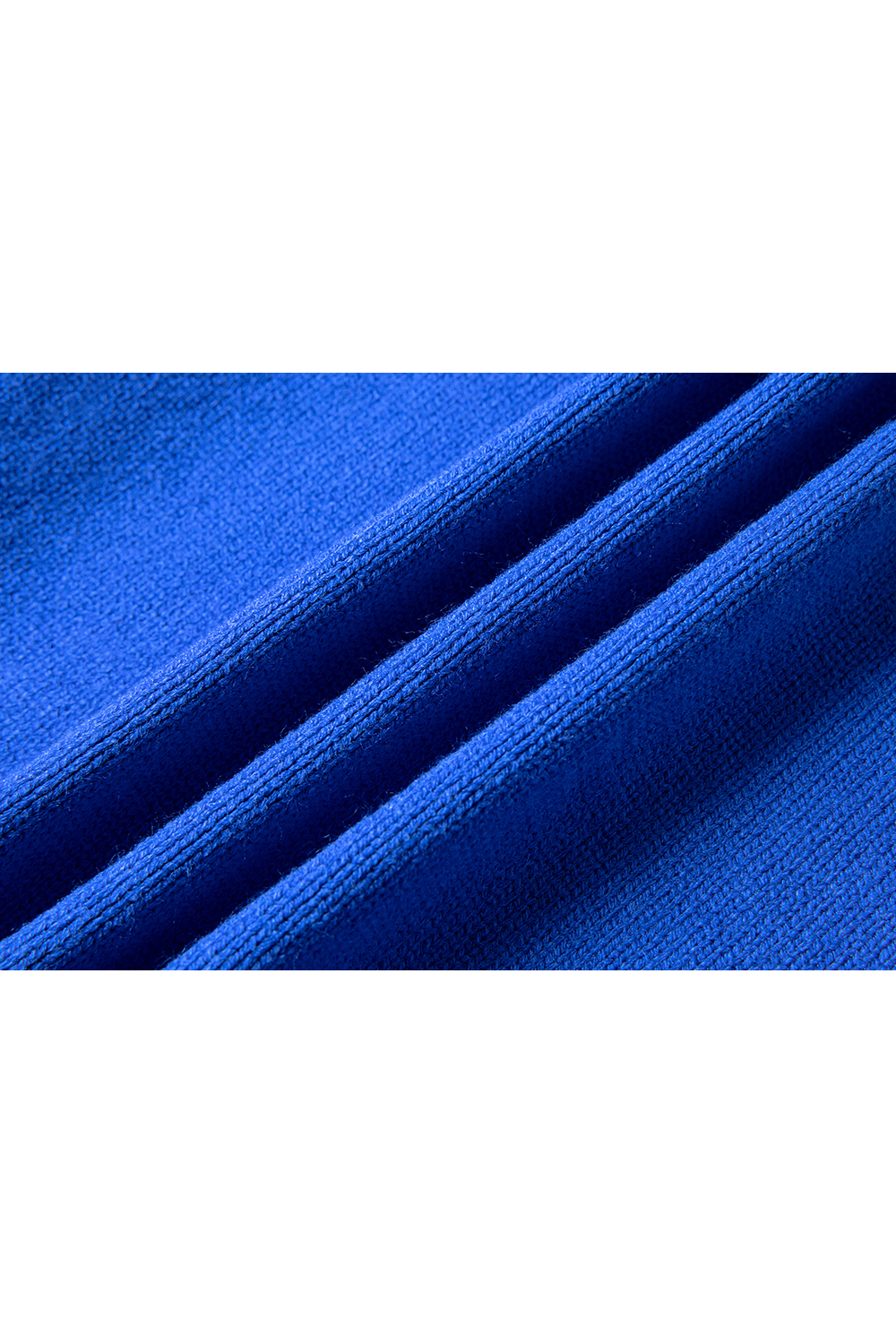 Blue three-dimensional crocheted sweater-VIMLYSTORE