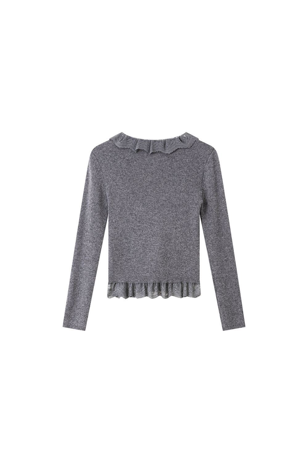 Lace-Trimmed V-Neck Layering Knit Camisole-VIMLYSTORE