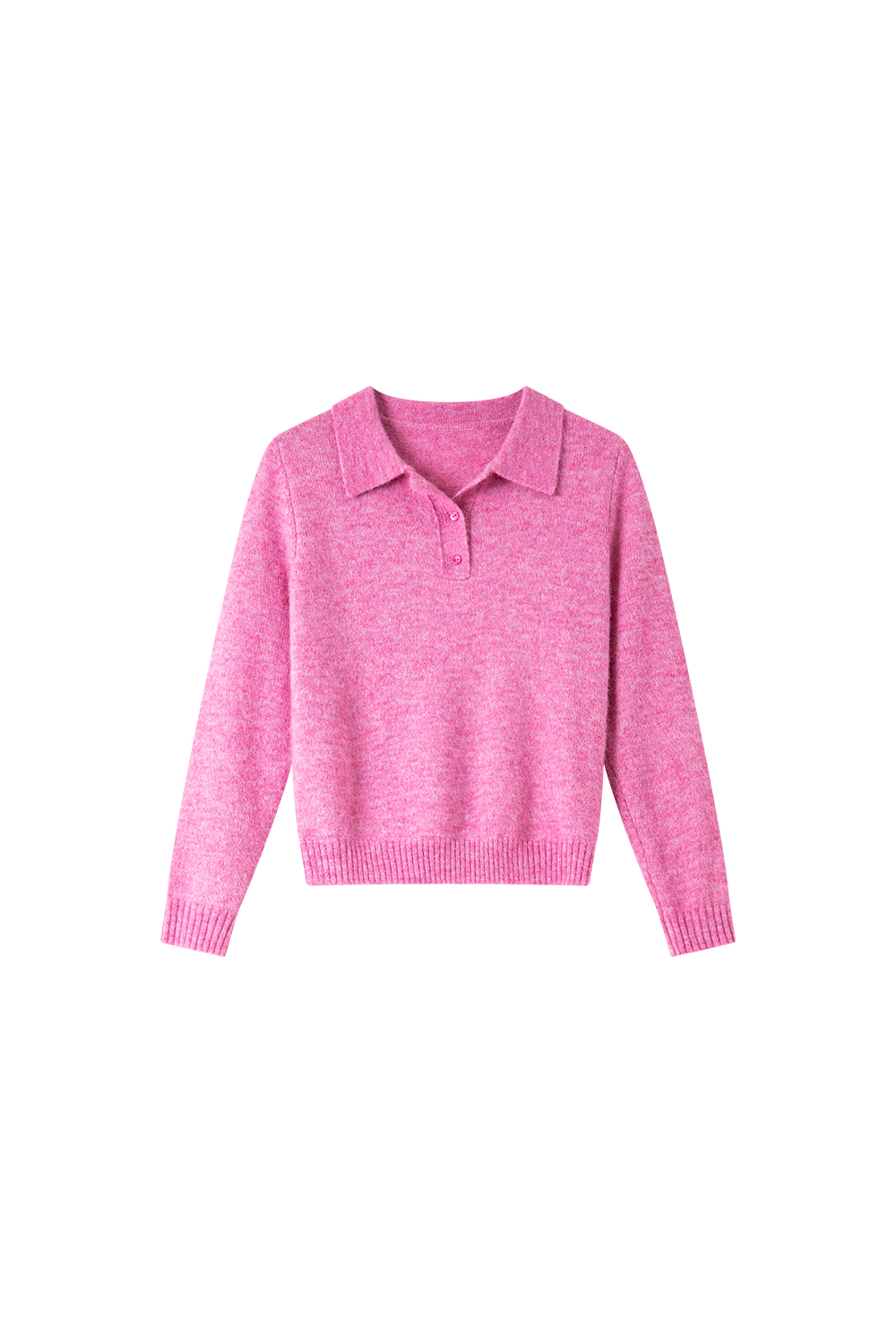 Soft Lapel Wool Blend Casual Knit Sweater-VIMLYSTORE