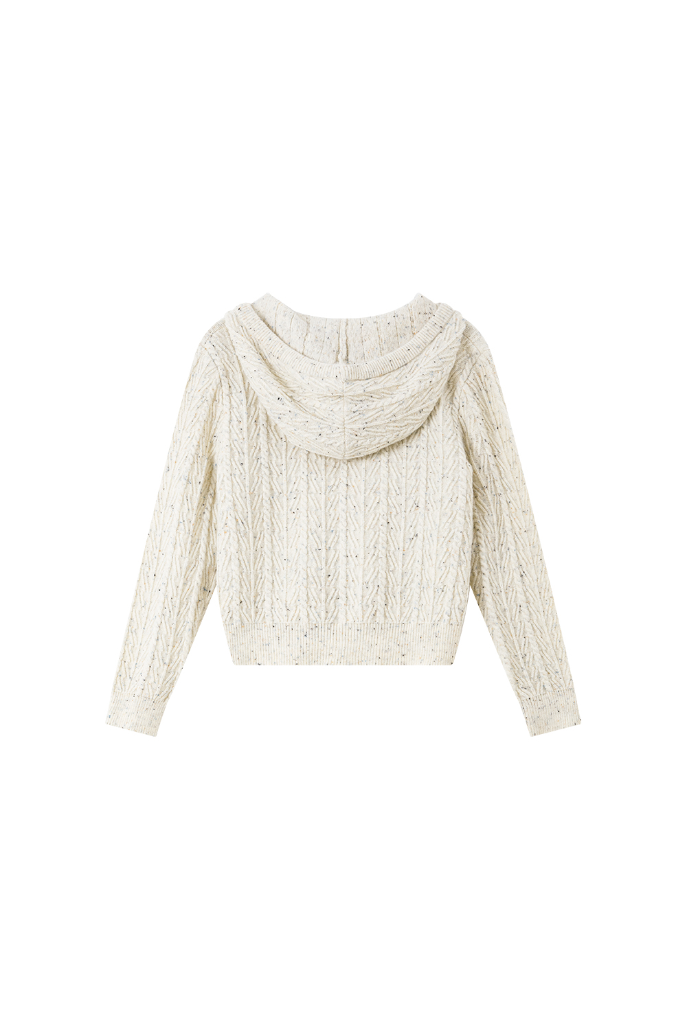 Soft Cable Hooded Long Sleeve Knit Sweater-VIMLYSTORE